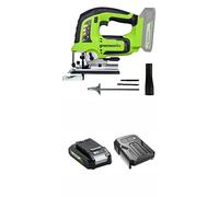 Greenworks Scie sauteuse sans fil GD24JS 3000spm + Batterie 24V 2Ah et chargeur Garantie 3 ans