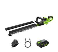 Greenworks Taille-Haies 24V 66 cm avec Batterie 4.0Ah & Chargeur USB-C 65W, Moteur Brushless, Lame Double Action 30 mm, Poignée Rotative 180°, Hedge Sweeper HT6602RA2