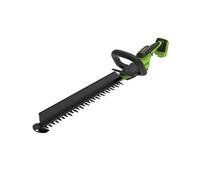 Greenworks Taille-Haies sans Fil 24V 61 cm, Moteur brushless, Lame Longue Double Action 28 mm, Hedge Sweeper intégré, sans Batterie HT6102A1