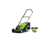Greenworks Tondeuse à gazon sans fil G40LM35 40V 35 cm 40L 2x2Ah + chargeur – 400 m²