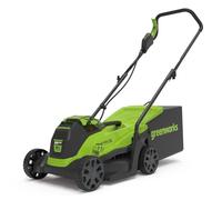 Greenworks Tondeuse à Gazon Sans Fil avec Moteur Sans Brosse pour Petites Pelouses Jusqu'à 140m², Largeur de Coupe 33 cm, Sac de 30L,Seul Outil, Garantie 3 Ans,GD24LM33