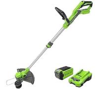 Greenworks Tondeuse à Gazon sans Fil pour Pelouses Jusqu'à 400m² G40LM35, Coupe-Bordures 40V 33cm G40LT33 avec Batterie 2Ah et Chargeur