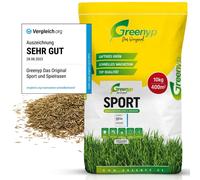 Greenyp® Sport I Gazon de sport et de jeu résistant I 10kg pour 400m² I Gazon de sport Graines de gazon Graines de gazon Post-ensemencement rapide