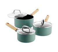 Greepan Mayflower Batterie De Cuisine 3Pcs Avec Couvercles - Turquoise