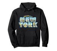 Greetings from New York Carte Postale Vintage Sweat à Capuche