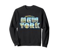 Greetings from New York Carte Postale Vintage Sweatshirt