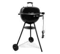 GREGMAN Roast 60 Barbecue Électrique & Charbon 5 kW, Thermostat Ventilation | Gril Hybride Extérieur avec Couvercle - Moins de Fumée - Facile à Nettoyer - Terrasse Jardin Balcon