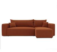 GREKPOL Canapé d'angle 3 places avec fonction couchage et tiroir de lit, 145 x 248 cm, canapé d'angle avec fonction couchage et tiroir de lit, canapé de salon