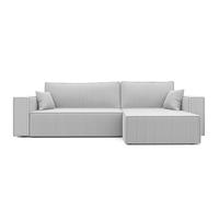 GREKPOL Canapé d'angle Convertible 276x145 Tissu Poso à Gauche ou à Droite - Sofa XL avec Espace de Rangement - Canapé 3 Places Convertible