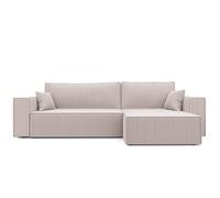 GREKPOL Canapé d'angle Convertible 276x145 Tissu Poso à Gauche ou à Droite - Sofa XL avec Espace de Rangement - Canapé 3 Places Convertible