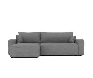 GREKPOL Canapé d'Angle Convertible 278x145 à Gauche ou à Droite - 3 Places Avec Espace de Rangement - Sofa Lit XL