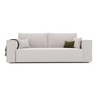 GREKPOL Sofa 240x105 cm - Canapé 3 Places Velours Côtelé - Beige Canapé Convertible 3 Places avec Dossier rembourré
