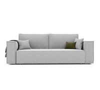 GREKPOL Sofa 240x105 cm - Canapé 3 Places Velours Côtelé - Gris Clair Canapé Convertible 3 Places avec Dossier rembourré