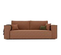 GREKPOL Sofa 240x105 cm - Canapé 3 Places Velours Côtelé - Rouge Brique Canapé Convertible 3 Places avec Dossier rembourré