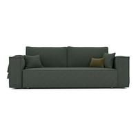 GREKPOL Sofa 240x105 cm - Canapé 3 Places Velours Côtelé - Vert Canapé Convertible 3 Places avec Dossier rembourré