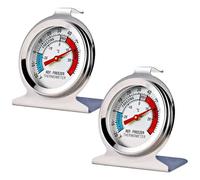 Greluma 2 Pièces Thermomètre de réfrigérateur, thermomètre de congélateur à grand cadran, thermomètre de température de série classique pour réfrigérateur congélateur refroidisseur