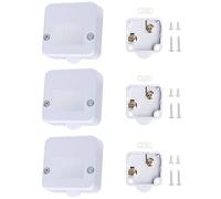 Greluma 3PCS Interrupteur de lampe d'armoire 250V 2A,interrupteurs tactiles de garde-robe avec couvercle,interrupteur de Contact de porte normalement fermé de couleur blanche,interrupteur de poitrine
