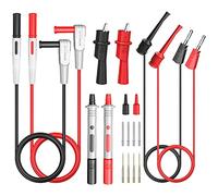 Greluma 8 PCS Kit de fils de test multimètre, fils de multimètre numérique avec pinces crocodiles et pinces à crochet de test Minigrabber Sondes de test pour multimètre, voltmètre, pince multimètre