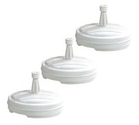 GRENADINE BOUTIQUE EDA - Pied De Parasol Ø 42 cm Plastique Blanc - Base À Remplir Eau Ou Sable - Support Stable pour Parasol Jardin Terrasse Balcon (Lot de 3)