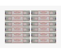 Grenadine Boutique - SATYA Encens Bâtonnets Purification - Lot de 12 Boîtes de 15g Sauge Blanche White Sage