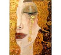 GRENHUE Peinture par Numero Adulte，Les Larmes D'Or De Klimt DIY Acrylique Peinture Kit pour Adultes et Enfants Débutant, Peinture à l'huile avec Pinceaux et Acryliques- 40 * 50 Cm (Avce Cadre)