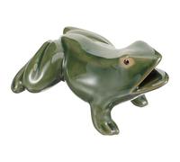 Grenouille de Jardin en Céramique Circulation d'eau, Décor | Ouverture Soignée, Flux Lisse, pour Jardinières Succulentes, Bureau, Aquarium, Usage Toutes Saisons