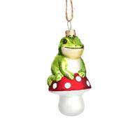 Grenouille sur champignon boule de Noël