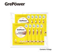 GrePower Saches déshumidifiants à suspendre (parfum vanille), lot de 10, empêchent efficacement l'humidité et la condensation, pour placards, maison, cuisine, garage, chambre, camping-car, bureau, sou