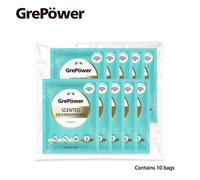 GrePower Sachets déshumidifiants au parfum de lin, lot de 10, anti-humidité et anti-condensation, absorption d'humidité ultra-forte, déshumidification rapide, pour placards, maison, cuisine, garage, c