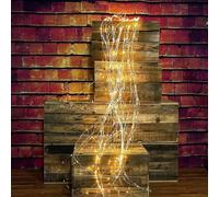 Gresonic Guirlande lumineuse extérieure Cascade Guirlande de lumières 300 LED Guirlande lumineuse avec alimentation électrique, Corde lumineuse étanche pour arrosoir, chambre d'enfant, camping, balcon