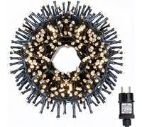 gresonic Guirlande Lumineuse Extra Blanc Chaud de 25m,1000LED lumières-courant Déco pour intérieur extérieur jardin arbre de Noël mariage (1000LED 25m)