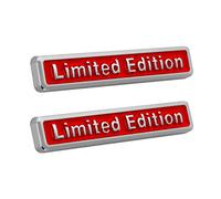 Grevosea Lot de 2 autocollants 3D édition limitée, rouge, métal, emblème pour voiture, moto, fenêtre, porte, PC, tablette, ordinateur portable, accessoires tuning cadeau