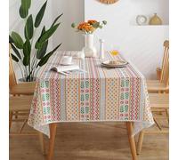 Grewod Nappe Rectangulaire Tissu, 110x170 cm, Coloré, Style 5, Nappe de Table en Polyester Géométrique