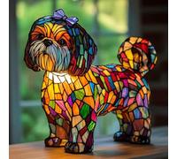 GRFFZX Boxer Dog Light lampes Corgi lampe PAG lam pe Schnauzer la mpe teckel lampes en verre coloré lampe chien série Art Night light (Lampe en pierre)