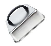 Griddle Dome - Stainless Steel Square Melting Cover Lid, 26x26cm | Heat concentrating domed lid for even grilling, basting and melting cheese on square griddle pans in BBQ or restaurant use.