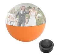 Gridva Pour cristal pour boule de mémoire vidéo, pour cristal pour boule | 7 cm pour affichage LED en cristal, personnalisé pour mariage, anniversaire, décoration d'intérieur, 1 pièce, noir, blanc