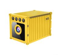 Gridva Sans fil pour mini caméra 4K 1080p Détection de mouvement Gridva | Caméra de sécurité WiFi pour maison intelligente pour bébé et animal de compagnie avec fente pour carte SD Blanc