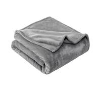 GRIFEMA Couverture polaire flanelle 220 x 240 cm grise