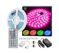GRIFEMA DG4001, Ruban LED 5050 RGB Multicolore , Lumière 150 LED Étanche avec Télécommande, 5m