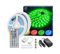 GRIFEMA DG4003, Ruban LED 5050 RGB Multicolore, Lumière 300 LED Étanche avec Télécommande, 2 * 5m