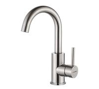 GRIFEMA G1002A Mitigeur Lavabo Salle de Bain avec Bec Orientable 360°, Robinet Eau Chaude et Froide en Laiton, Aérateur Anti-Éclaboussures, Installation Facile avec Flexibles