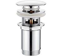 GRIFEMA G104 Bouchon Vidage Salle de Bain, Bonde de Lavabo Pop-up, Chromé, Argent S, Métal, Exclusivité Amazon