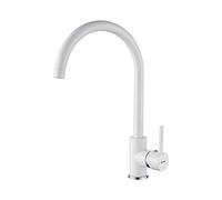 GRIFEMA G4001W, Robinet de Cuisine avec Bec Pivotant, Mitigeur de Cuisine Chaud et Froid, Mitigeur d'évier Haut, Blanc, Exclusivité Amazon