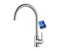GRIFEMA G4008 Robinet de Cuisine Mitigeur Évier à Poignée Unique, Arc Élevé Débit Élevé 360, Acier Inoxydable Économe en Eau Exclusivité Amazon