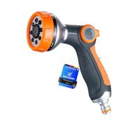 GRIFEMA GE1303 Pistolet arrosage du jardin 8 modèles réglables, pulvérisateur multifonctionnel avec débit d'eau contrôlable