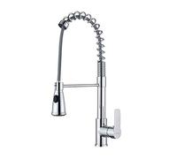 GRIFEMA GRIFERIA DE COCINA-G4007 Mitigeur de Cuisine Bec Haut avec Douchette Extractible 2 Jets, Robinet de Cuisine Professionnel, Chrome
