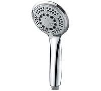 GRIFEMA Pommeau de Douche Economie Deau -Douchette avec 5 Modes, Douchette Douche Salle de Bain Universelle Interface 1/2 Pouce,Facile à Installer et à Nettoyer, Pommeau Douche (Dia: 100mm), Chromés