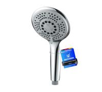 GRIFEMA Pommeau de Douche Economie Deau -Douchette avec 5 Modes, Douchette Douche Salle de Bain Universelle Interface 1/2 Pouce,Facile à Installer et à Nettoyer, Pommeau Douche (Dia: 120mm), Chromés