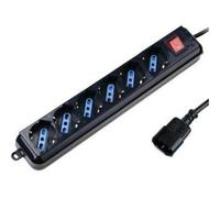 TECHLY MULTIPRESA 6 POSTI NERA CON SPINA VDE