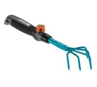 Griffe à fleurs Combisystem de Gardena : griffe piocheuse à 5 dents pour ameublir le sol des massifs et jardinières, largeur 7 cm, poignée ergonomique, protection contre la corrosion (8923-20)